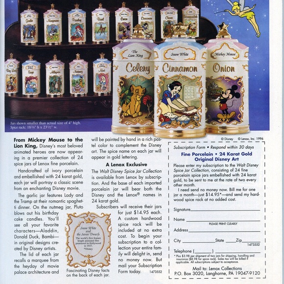 LENOX Vtg Disney Spice Jar Collection 1995 Goofy Porcelain Spice Jar Horseradish - Picture 7 of 7